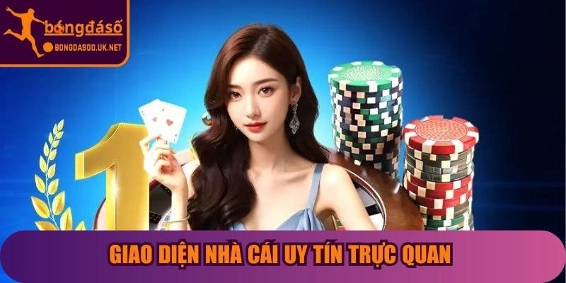 Giao diện nhà cái uy tín trực quan giúp người chơi dễ dàng thao tác đặt cược